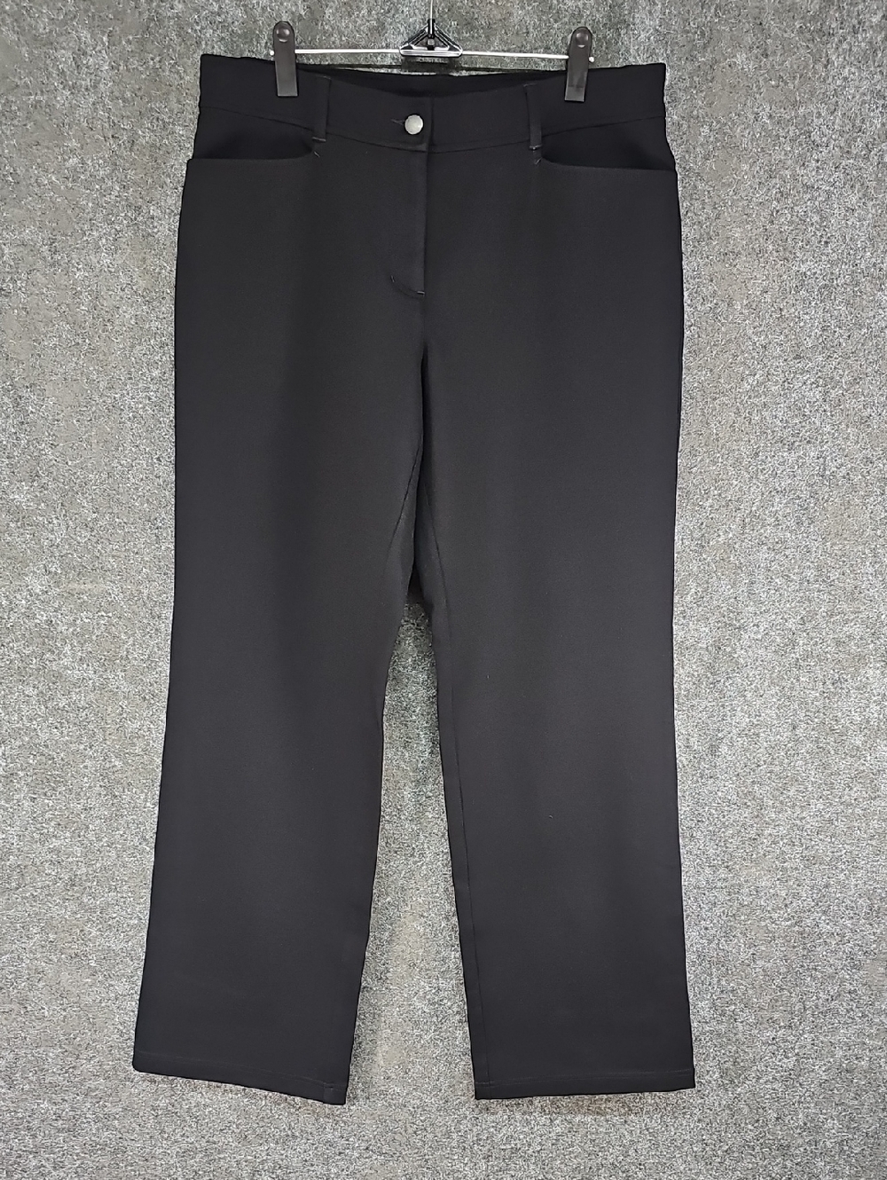 Eileen Fisher Slim Knit Jean, Ponte Rayon Knit, Black, Size Med, NEW - Picture 1 of 8